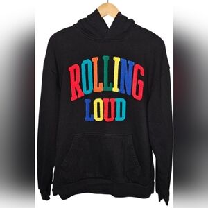 Black ROLLING LOUD MERCH  Hoodie with Colorful‎ 'Rolling Loud' Design